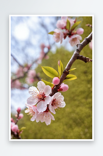 春天粉色桃花清新自然图片