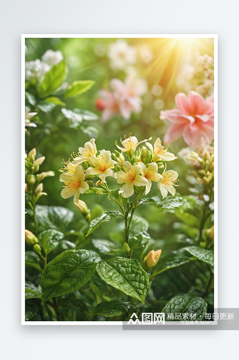 植物开花盆栽发芽绿植花朵客厅叶子图片素材