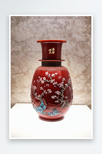 景德镇瓷器博物馆清代钧红釉玉壶春瓶图片