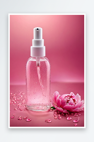空白化妆品瓶花纹洗发水瓶子乳液瓶照片