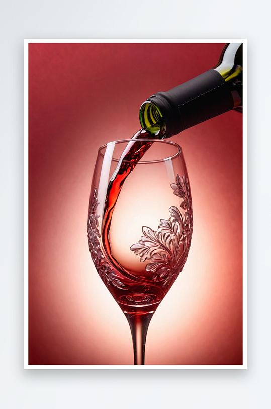 红酒酒杯酒瓶倒酒花瓣葡萄酒图片