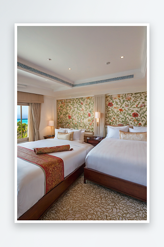 酒店室外度假餐厅卧室床沙发台灯图片