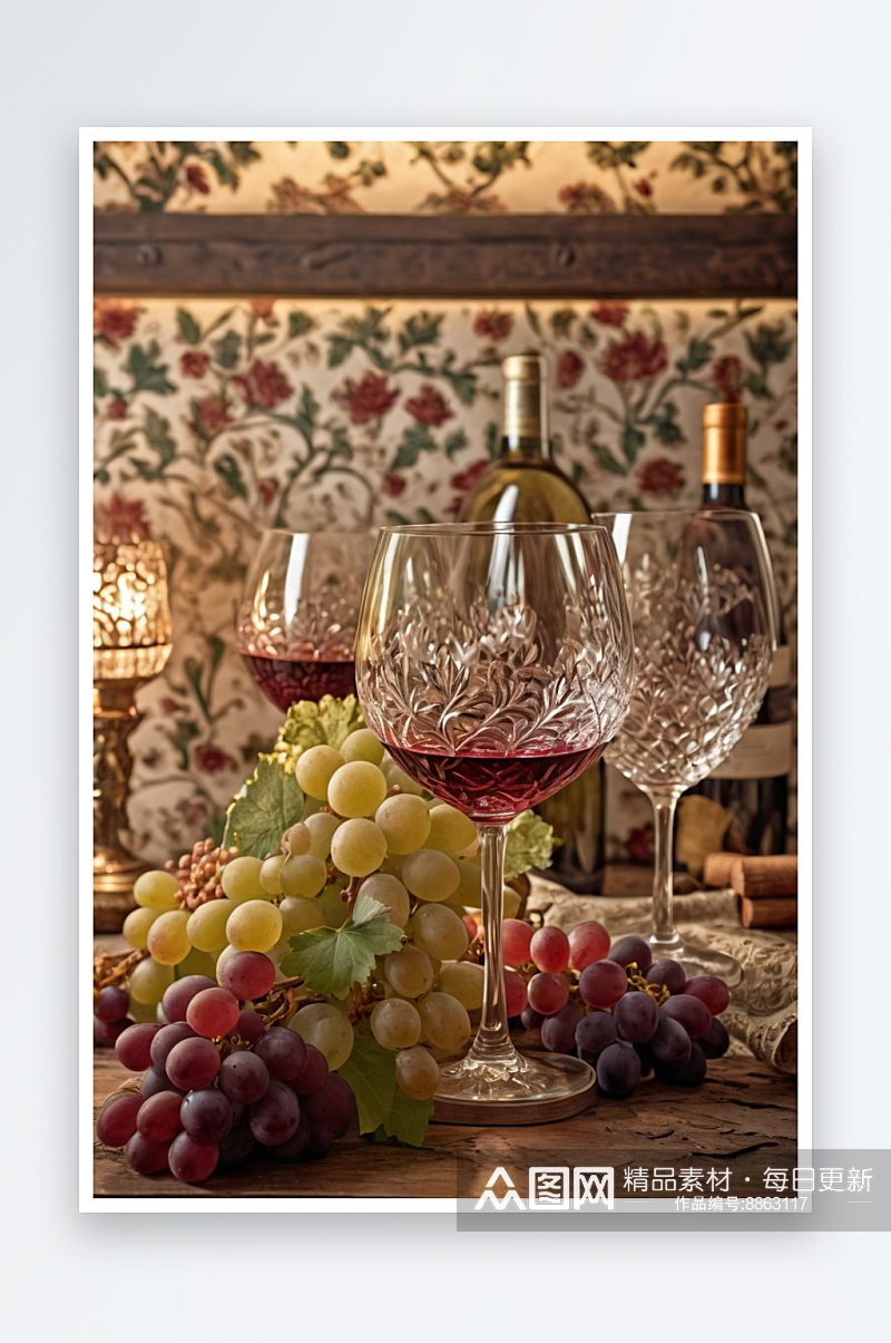 酒杯酒瓶香槟干杯葡萄酒餐桌高档餐厅图片素材
