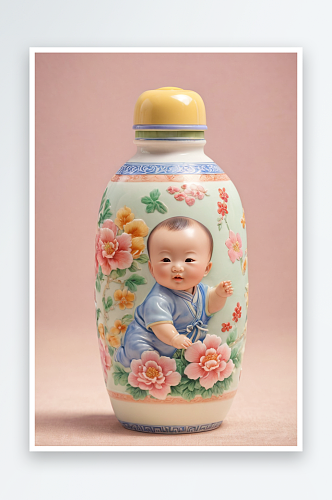 青花瓷陶瓷瓷瓶陶瓷瓶子特写摄影图照片