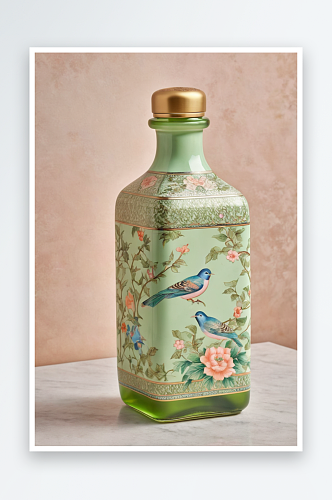 青花瓷陶瓷瓷瓶陶瓷瓶子特写摄影图照片