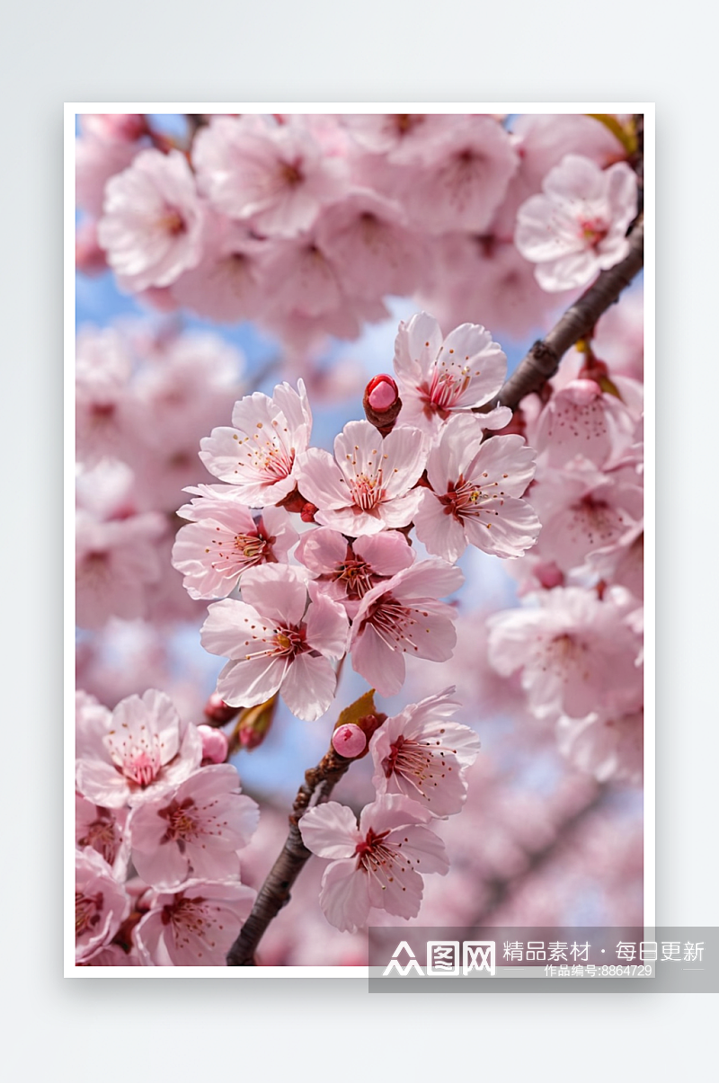 福岛樱花盛开图片素材