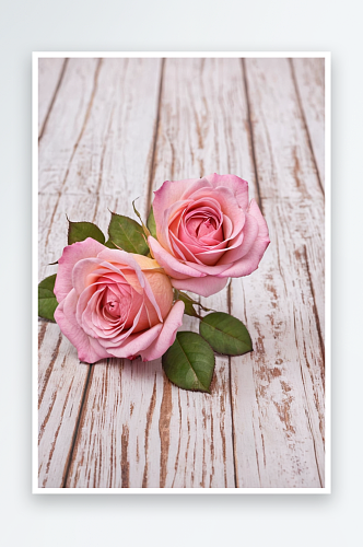 粉红色玫瑰古老木制背景图片
