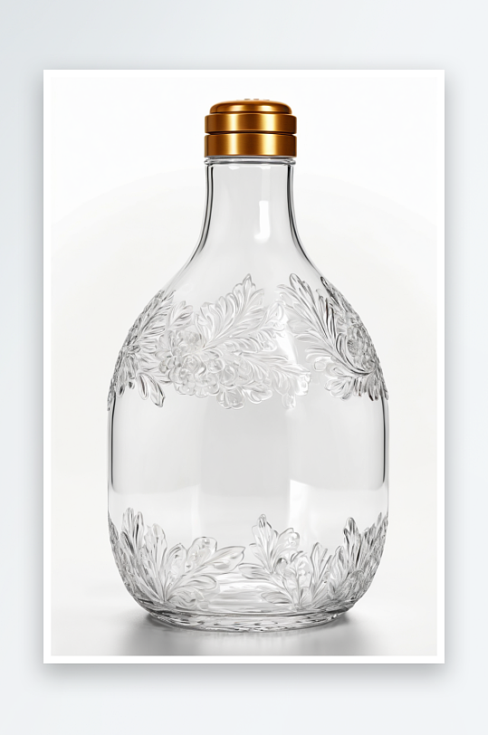 单一玻璃水瓶孤立图片
