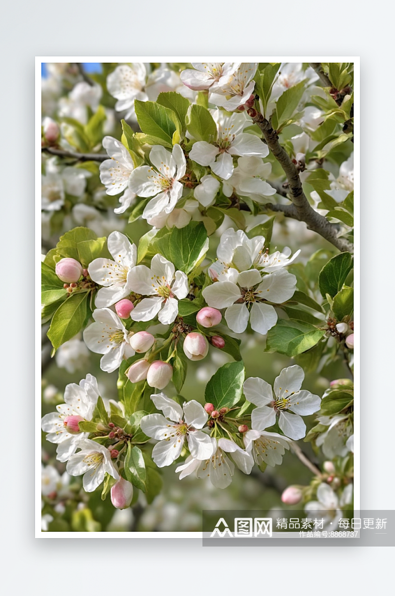 春景花朵植物风景花草清新自然背景图片素材
