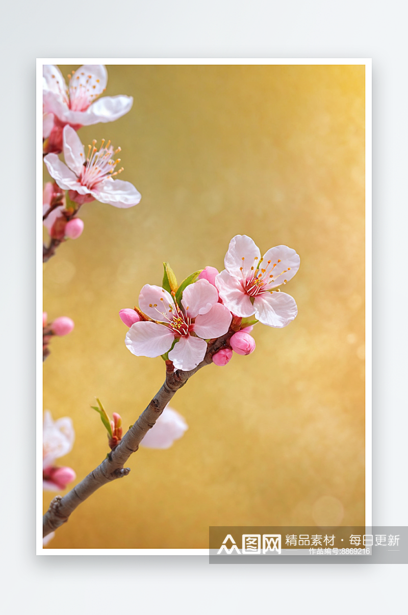 春天粉色桃花清新自然图片素材