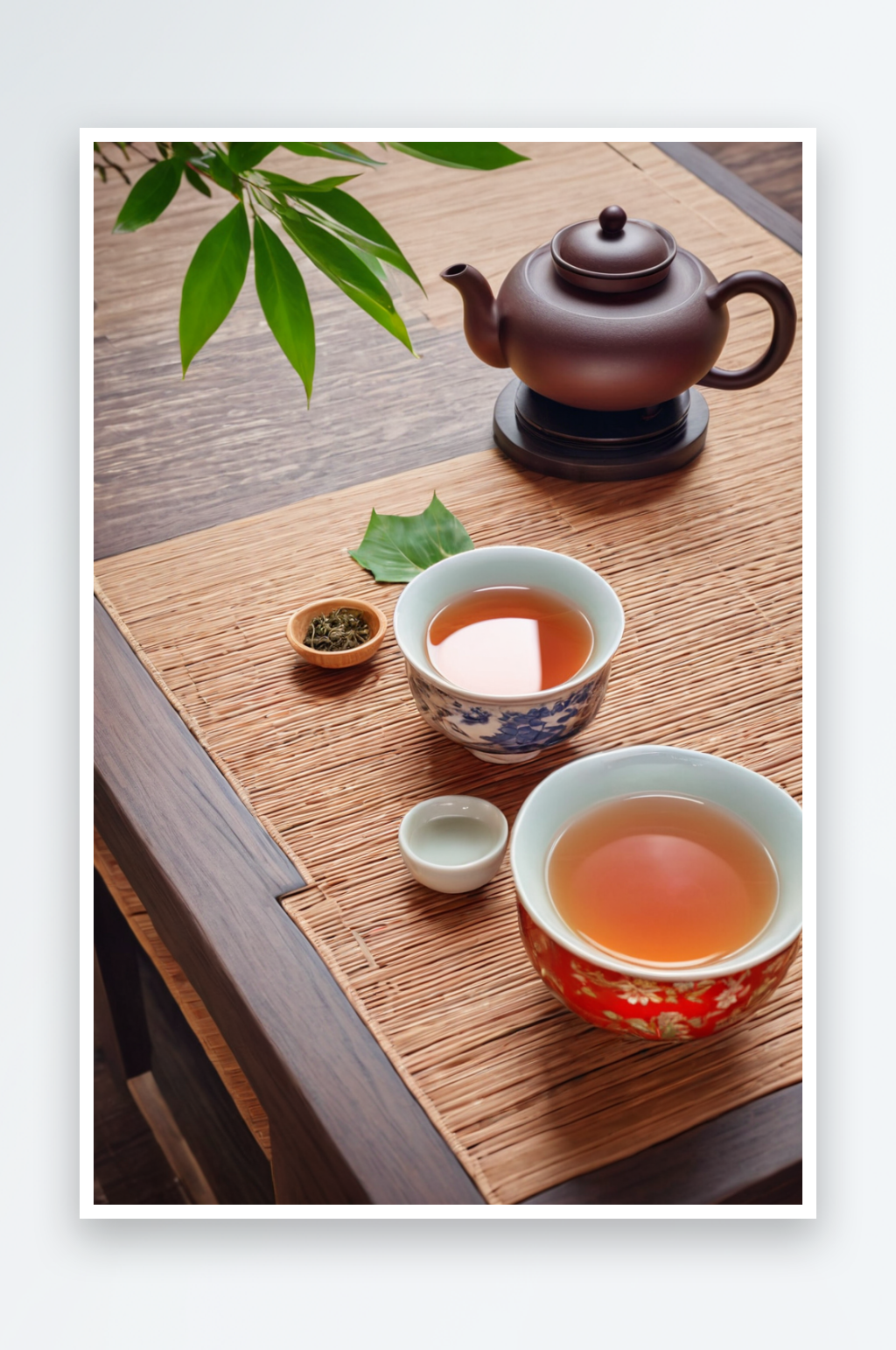 茶中式饮料健康品茶文化茶道特写照片素材