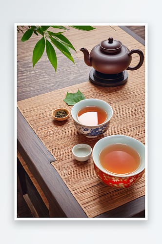 茶中式饮料健康品茶文化茶道特写照片