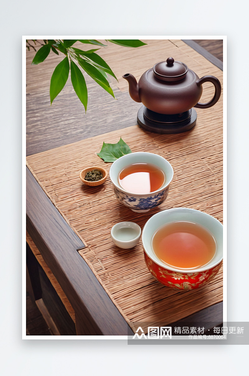 茶中式饮料健康品茶文化茶道特写照片素材