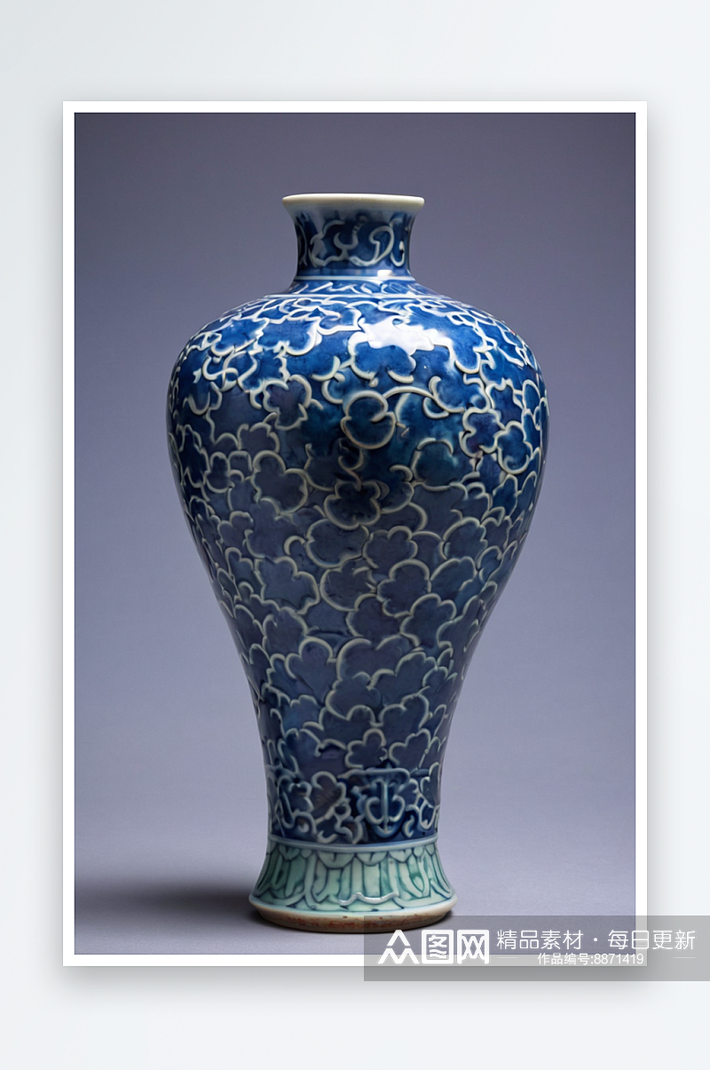博物院青釉瓷梅瓶北宋公元960公元素材
