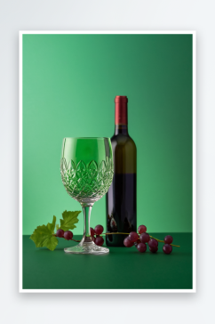 酒杯酒瓶红酒葡萄酒特写高清摄影图