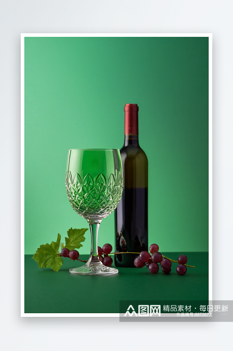 酒杯酒瓶红酒葡萄酒特写高清摄影图素材