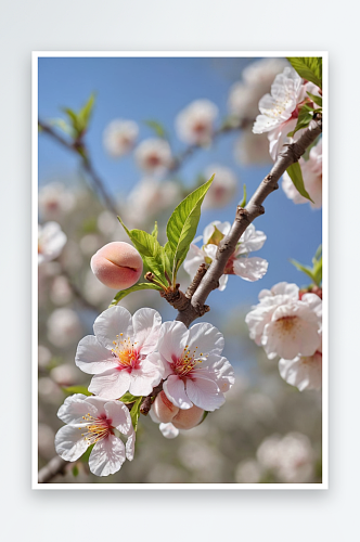 春天粉色桃花清新自然图片