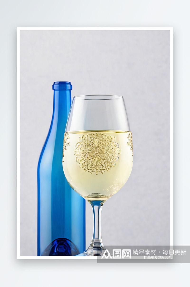 酒杯酒瓶红酒葡萄酒特写高清摄影图素材