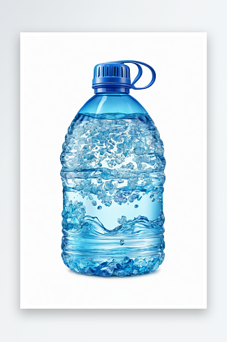 白色背景上一大瓶水净水生态灾害概念图片