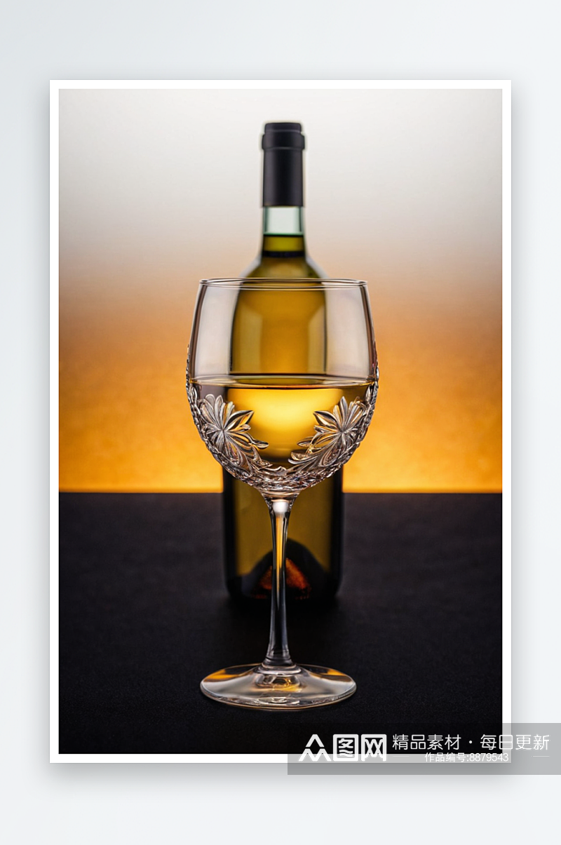 酒杯酒瓶红酒葡萄酒空酒杯特写高清摄影图照素材