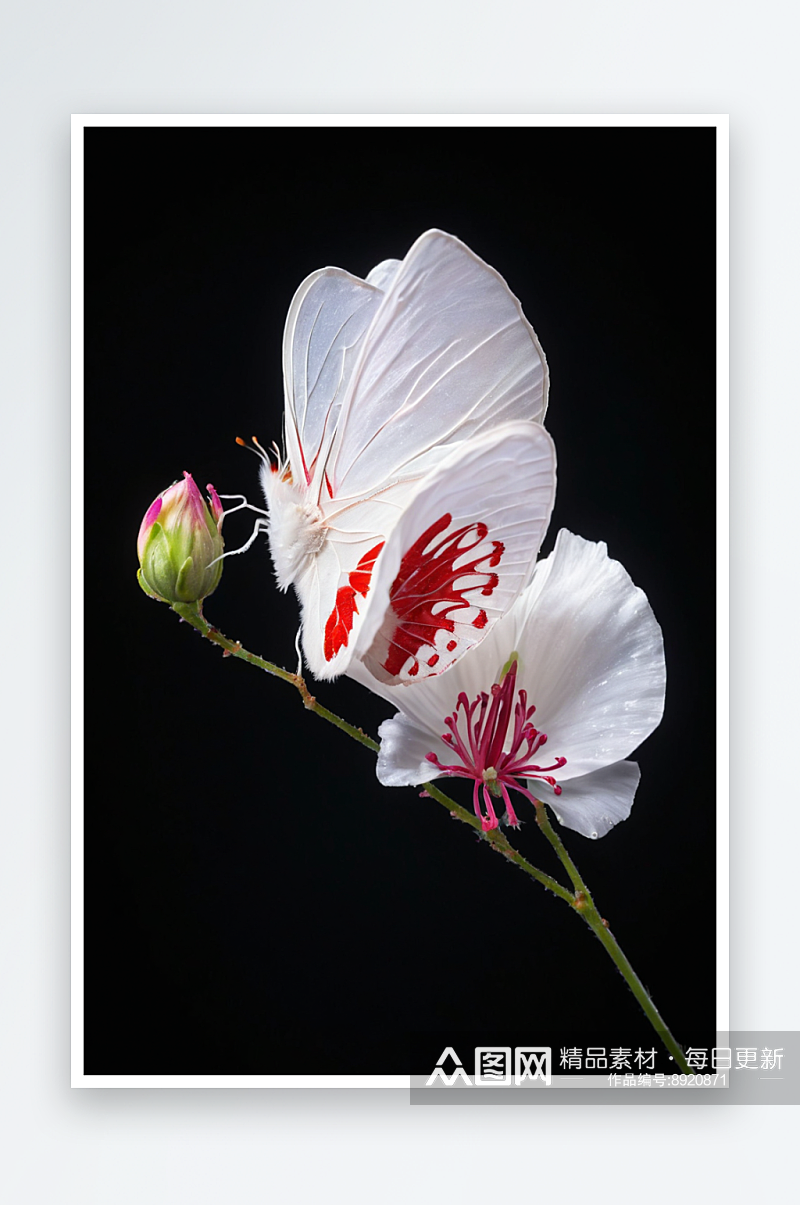 植物蝴蝶兰兰花花朵近景清新美纯净图片素材