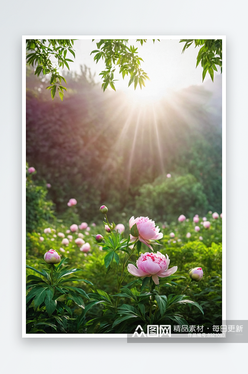 国花牡丹花朵花瓣清新自然美纯净照片素材
