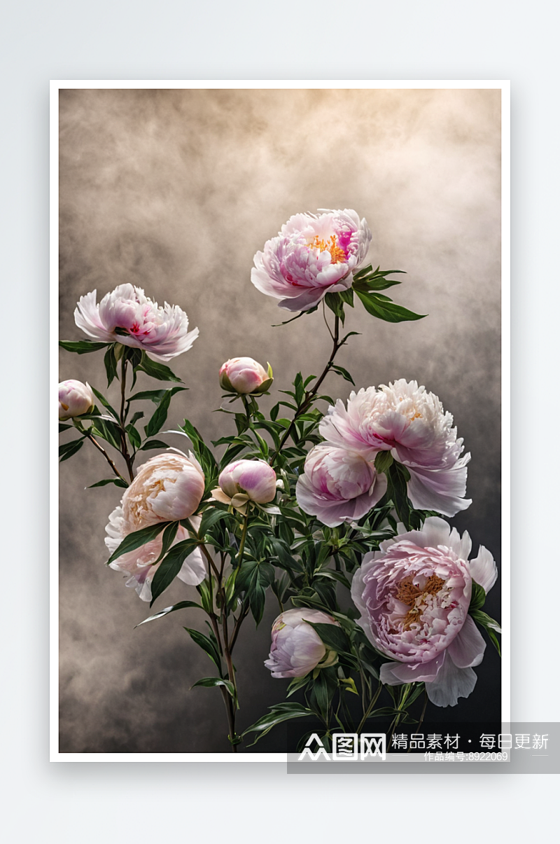 自然美牡丹花朵植物花瓣清新美纯净图片素材