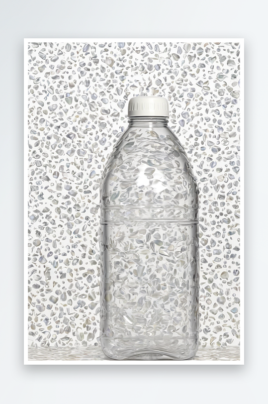 无缝模式透明塑料瓶容器化学清洗产品白色背
