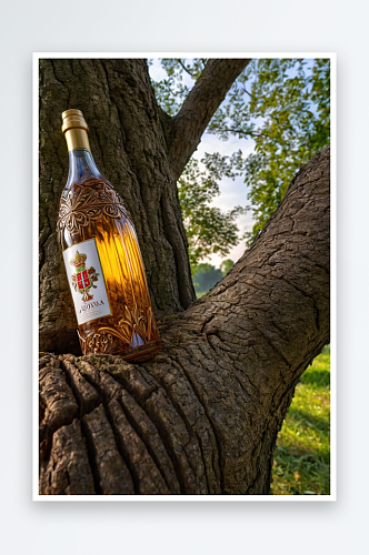 塞尔维亚伏伊伏丁那树干上瓶子特写照片