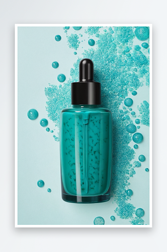 绿松石玻璃泡沫乳液瓶度最时尚自我护理产品