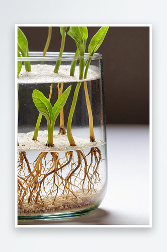 植物根系发芽植物幼苗图片