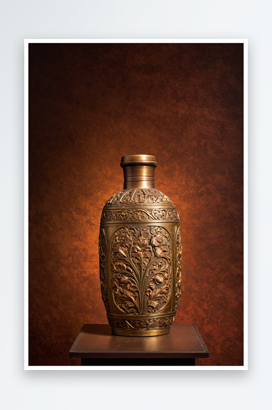 博物馆文物古代青铜酒器樽照片