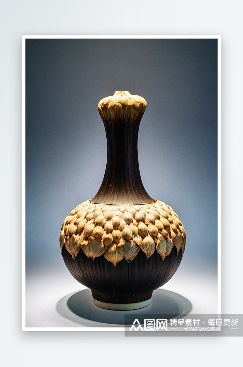 越窑蒜头瓶西汉古瓷标本博物馆图片素材