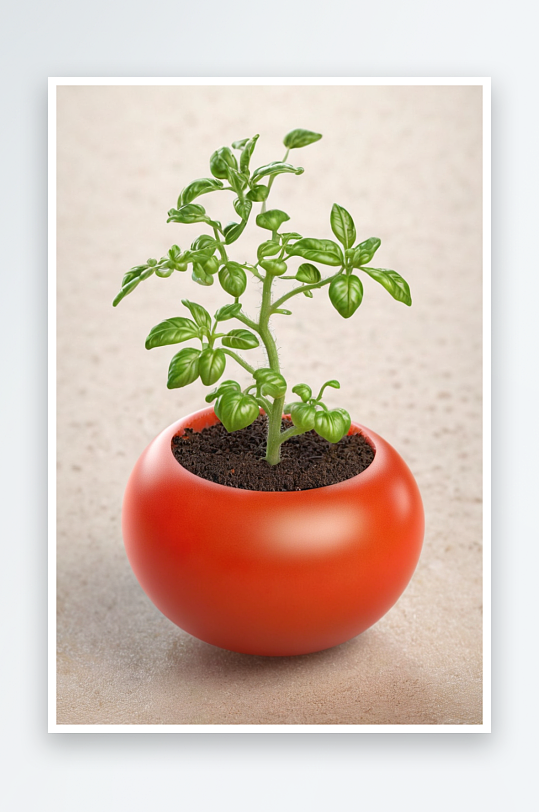小番茄植株生长进化概念图片