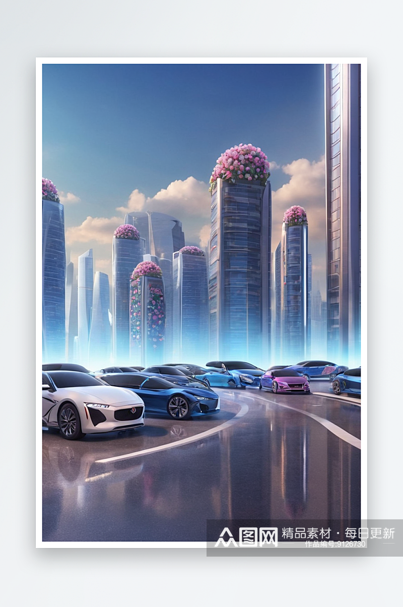 现代城房地产产品汽车广告背景设计素材图片素材