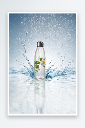 水溢出空瓶子图片