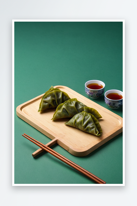深绿色背景舌尖上传统节日美食粽子照片