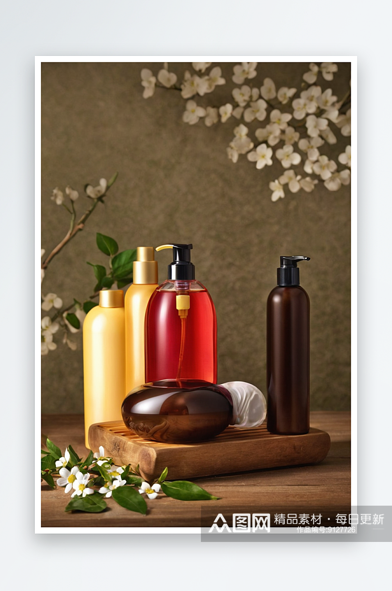瓶装洗发水个人护理用品图片素材
