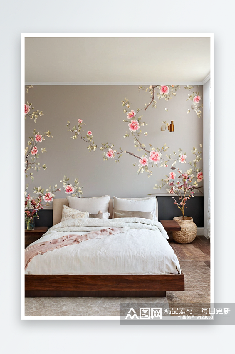 美丽多用途卧室浅色房间内部是浅色房间设计素材