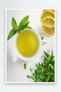绿茶加薄荷柠檬照片