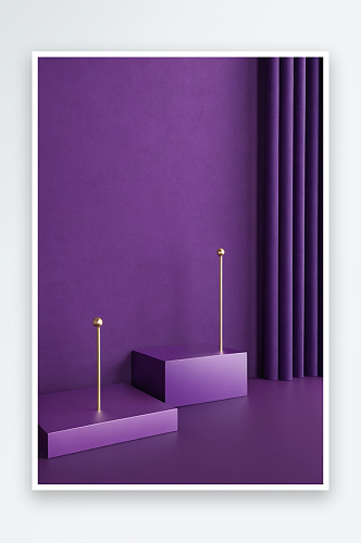 紫色产品展台三维图形图片