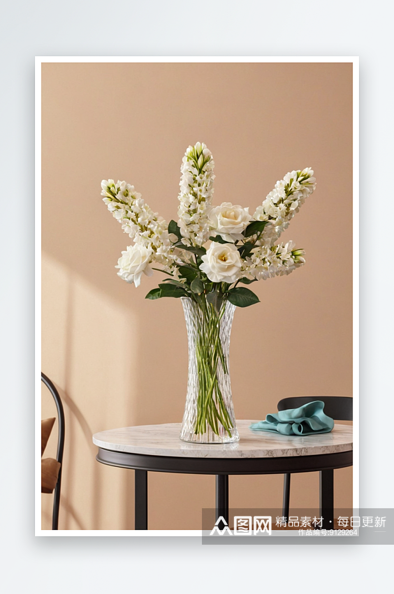 桌子上花瓶仿真花摆件装饰品图片素材