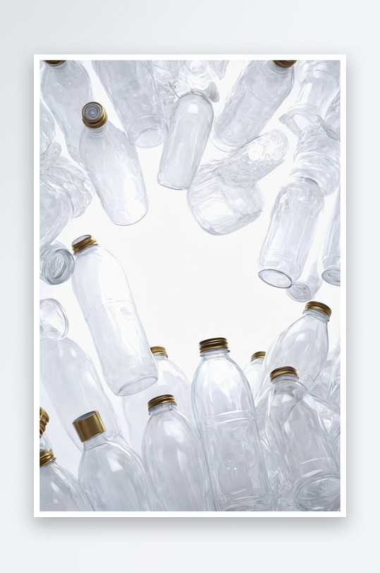 一堆空塑料瓶图片