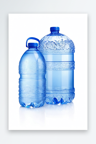 塑料瓶饮用水隔离白色背景图片