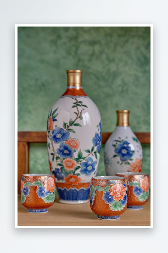 日式陶瓷杯具酒瓶图片