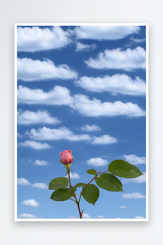 玫瑰花蕾云端图片