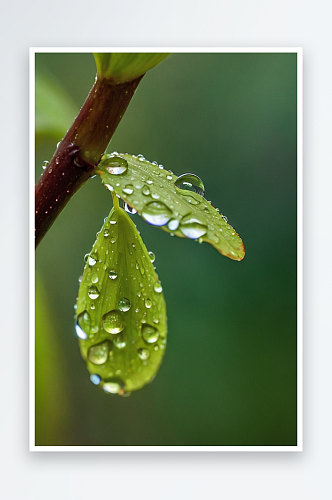 令人惊叹微距摄影雨点花图片