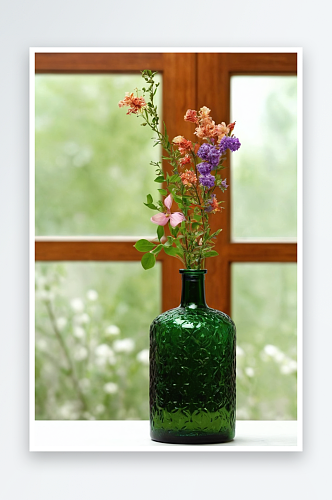 零浪费装饰用瓶子天然花卉装饰图片