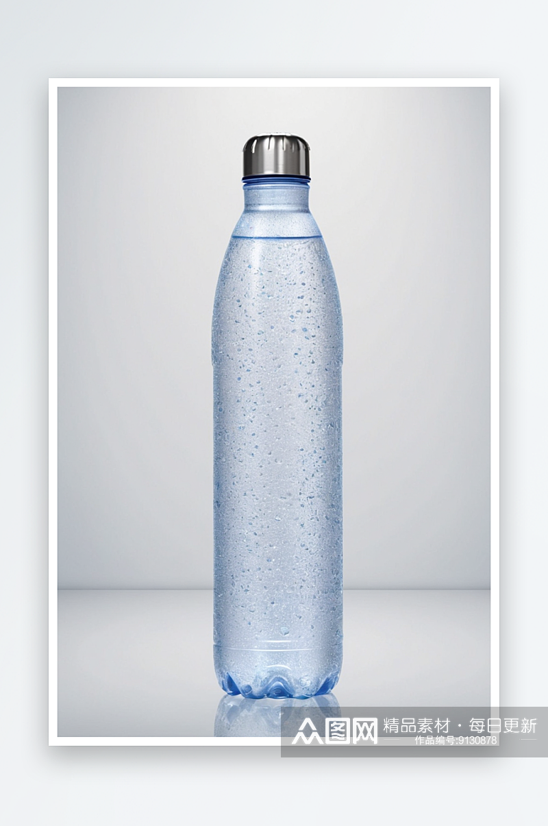 冷水瓶带水滴夹持路径图片素材