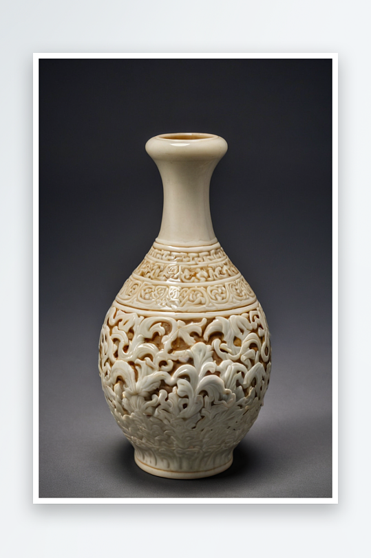 大象陶瓷博物馆隋朝文物白釉蒜头瓶图片